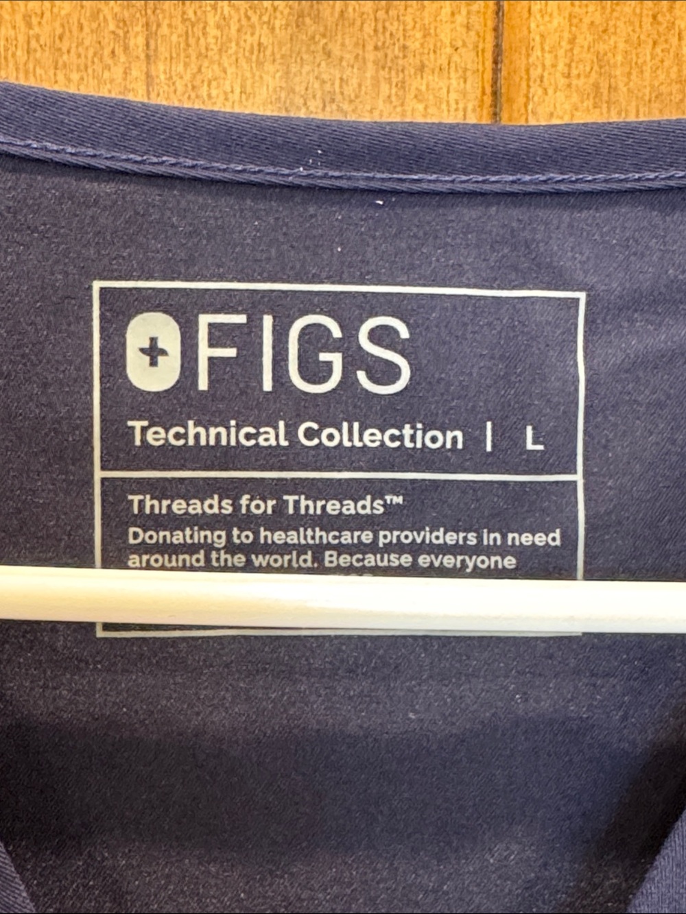 Figs Navy V-Neck Short Sleeve Medical Top - Picture 5 of 5